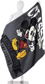 img 1 attached to 🐭 Disney's Mickey Mouse 'A Classic' Micro Raschel Throw Blanket - 46" x 60" - Multi Color: Cozy up with Mickey!