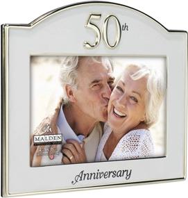 img 3 attached to 🎉 Malden International Designs 4x6 Two Tone Gold and Silver Wedding 50th Anniversary Picture Frame