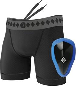 img 4 attached to 💎 Diamond MMA Compression Shorts w/ Integrated Jock Strap & Athletic Cup System