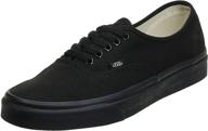 vans authentic black canvas skate men's shoes for athletic logo