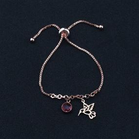 img 2 attached to PENQI Hummingbird Bracelet Jewelry Birthstone Girls' Jewelry