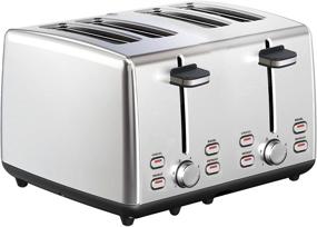 img 2 attached to 🍞 Premium Stainless Steel 4-Slice Professional Series Toaster - Model PS77451