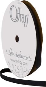 Offray Black 1/8 Dainty Satin Ribbon