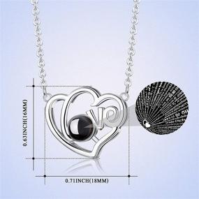 img 3 attached to 💖 MILACOLATO S925 Sterling Silver 'I Love You' Necklace: 100 Languages Love Projective Jewelry, Romantic Gift for Mom with Box