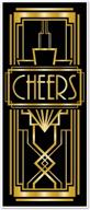 🎉 beistle 59903 great 20's door covers: black and gold, 30" x 6" - stunning party decorations! logo