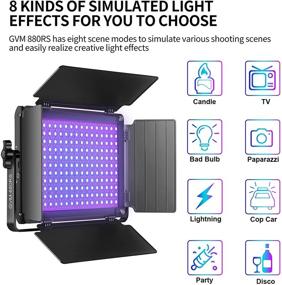 img 2 attached to GVM RGB LED Video Light with Bluetooth Control, 60W Photography Studio Lighting Kit with Stands – 📸 2-Pack 880RS Dimmable Led Panel Light for Youtube, Streaming, Gaming, 8 Applicable Scenes, CRI97 - Best Price and Quality!