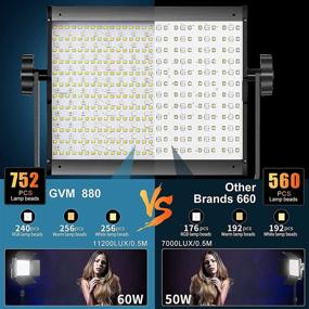 img 3 attached to GVM RGB LED Video Light with Bluetooth Control, 60W Photography Studio Lighting Kit with Stands – 📸 2-Pack 880RS Dimmable Led Panel Light for Youtube, Streaming, Gaming, 8 Applicable Scenes, CRI97 - Best Price and Quality!
