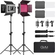 gvm rgb led video light with bluetooth control, 60w photography studio lighting kit with stands – 📸 2-pack 880rs dimmable led panel light for youtube, streaming, gaming, 8 applicable scenes, cri97 - best price and quality! logo