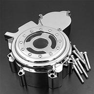 🏍️ high-quality httmt mt313-002a chrome left motorcycle engine stator cover - suzuki gsxr 600/750 2006-2016: see through & compatible logo