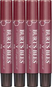 img 4 attached to Burt's Bees Lip Balm Stocking Stuffer: Moisturizing Lip Shimmer Holiday Gift for Women – 100% Natural, Fig, 0.09oz (4 Pack)