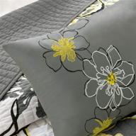 🌼 mi zone allison set teen girl: yellow/grey ultra soft bed quilted coverlet for full/queen size logo