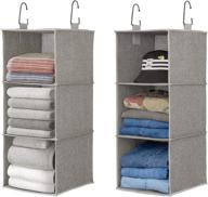 marvelent hanging closet organizer - 3-shelf system - 2 packs - storage solutions - 12x12x27 inches - gray логотип