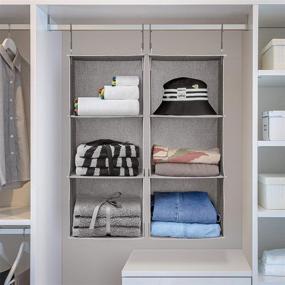 img 1 attached to Marvelent Hanging Closet Organizer - 3-Shelf System - 2 Packs - Storage Solutions - 12x12x27 inches - Gray