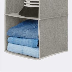 img 2 attached to Marvelent Hanging Closet Organizer - 3-Shelf System - 2 Packs - Storage Solutions - 12x12x27 inches - Gray