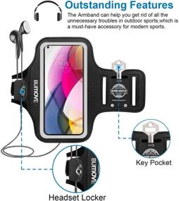 img 3 attached to 📱 Moto G Power (2021)/G Stylus 5G/G Play (2021) Armband: Ultimate Fitness Companion for Motorola Moto G Stylus (2021)/G Power/G Play - Secure Phone Holder with Key Holder (Black)