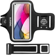 📱 moto g power (2021)/g stylus 5g/g play (2021) armband: ultimate fitness companion for motorola moto g stylus (2021)/g power/g play - secure phone holder with key holder (black) logo