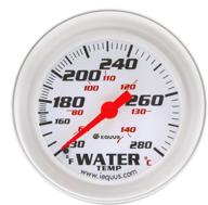 🌡️ equus 8442 2-5/8" mechanical water temperature gauge - premium white finish with sleek aluminum bezel logo