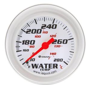 img 1 attached to 🌡️ Equus 8442 2-5/8" Mechanical Water Temperature Gauge - Premium White Finish with Sleek Aluminum Bezel