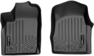 🚗 maxliner floor mats 1st row liner set - black 2013-2016 jeep grand cherokee/dodge durango with dual front row floor hooks logo