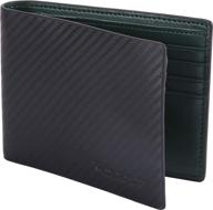 genuine leather trifold blocking wallet: superior protection and style logo