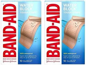 img 2 attached to Band-Aid Tough-Strips Waterproof Adhesive Bandages, Extra Large, 10-Count - Pack of 2