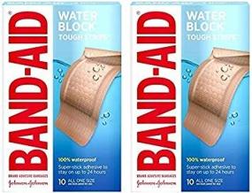 img 3 attached to Band-Aid Tough-Strips Waterproof Adhesive Bandages, Extra Large, 10-Count - Pack of 2