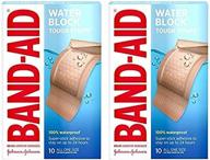 band-aid tough-strips waterproof adhesive bandages, extra large, 10-count - pack of 2 логотип