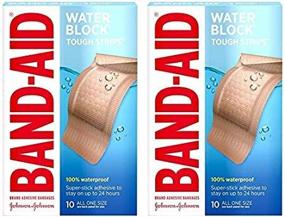 img 4 attached to Band-Aid Tough-Strips Waterproof Adhesive Bandages, Extra Large, 10-Count - Pack of 2