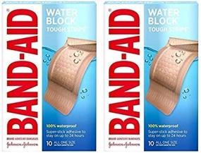 img 1 attached to Band-Aid Tough-Strips Waterproof Adhesive Bandages, Extra Large, 10-Count - Pack of 2