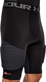 img 1 attached to 🏀 Enhanced Performance Under Armour Basketball Compression Shorts with Pads