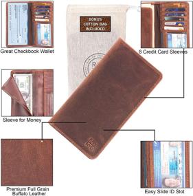 img 1 attached to RAWHYD Genuine Leather Bifold Wallet for Men - Western Style Wallet, Ideal Men's Accessory for Wallets, Card Cases, and Money Organizers