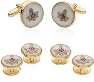 комплект аксессуаров для манжет freemason masonic cufflinks от cuff daddy: подчеркните свой стиль с аксессуарами для мужчин - манжетные пуговицы, запонки и зажим для галстука. логотип