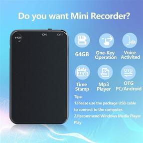 img 3 attached to 🎙️ High-Capacity 64GB Mini Voice Recorder - Telele Audio Recorder with 750 Hours Recording Capacity and 50 Hours Battery Life - Small MP3 Digital Recorder for Lectures, Interviews, Meetings, and Classes