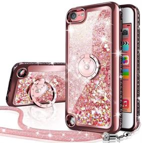 img 4 attached to 💎 Silverback iPod Touch 7 Case - Liquid Holographic Glitter Case with Kickstand, Bling Diamond Case for Apple iPod Touch 6th / 5th 7th Gen, Suitable for Girls and Women - RD