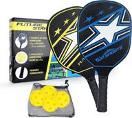 win sports wooden pickleball paddles set - 2 beginner rackets, pickle ball paddles with 2 paddles, 4 balls, and 1 carry bag - durable and classic - choose black and wooden version for enhanced seo логотип