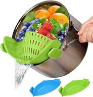 🍲 multipurpose silicone food strainer - 2 pack clip-on kitchen filters for all pots, pans, and bowls logo