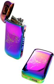 img 2 attached to 🌈 Electric Dual Arc Lighter, Rechargeable Vizliter, Flameless, Sleek Design, Windproof and Splashproof - Rainbow Pixie