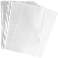 high-quality uniquepacking 100 pack clear a7+ (o) card flat cello/cellophane bags – ideal for protecting 5x7 cards logo