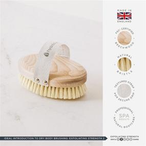 img 3 attached to Hydréa London Professional Dry Skin Body Brush with Natural Bristle and FSC Certified Beechwood - Promotes Radiant Skin by Exfoliating Dead Skin and Aiding Lymphatic Drainage. Ideal Dry Brush for Cellulite Reduction.