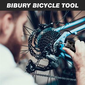 img 3 attached to 🚲 BIBURY Bike Repair Tool: 23 in 1 Multitool Kit for Bicycle Maintenance - Tire Repair, Patch Kit, Tire Levers Included! Perfect Gift for Men - Comes with Slim Bag