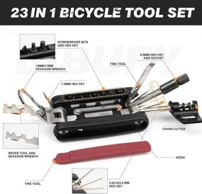 img 2 attached to 🚲 BIBURY Bike Repair Tool: 23 in 1 Multitool Kit for Bicycle Maintenance - Tire Repair, Patch Kit, Tire Levers Included! Perfect Gift for Men - Comes with Slim Bag