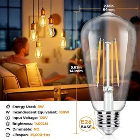 img 2 attached to 💡 Highly Efficient Non-Dimmable Bulb: Equivalent Filament Brightness of 1400 Lumens