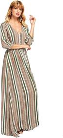 img 2 attached to Milumia Womens Button Floral Stripe Women's Clothing for Dresses