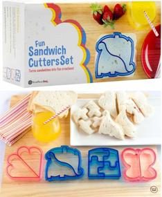 img 3 attached to 🥪 Набор прессов для сэндвичей StarPack Kids - 4 милые формы для сэндвичей и корки хлеба в бенто-коробке