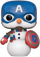 funko pop! marvel: holiday - captain america snowman collectible vinyl figure логотип