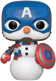 img 4 attached to Funko Pop! Marvel: Holiday - Captain America Snowman Collectible Vinyl Figure