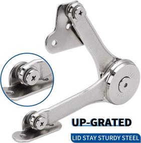 img 3 attached to 🔩 Heavy Duty Soft Close Cabinet Hinge - 50lb/2pcs Folding Lid Stay Hinge for Kitchen Cabinets, Wardrobes, Toy Chambers