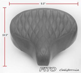 img 1 attached to 🚲 Fito Oversize 10.5x9.5 Synthetic Leather Retro Beach Cruiser Bike Seat Saddle - Comfort and Style Combined