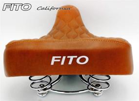 img 3 attached to 🚲 Fito Oversize 10.5x9.5 Synthetic Leather Retro Beach Cruiser Bike Seat Saddle - Comfort and Style Combined