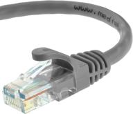 высокоскоростной медиапереход кабеля ethernet cat5e (15 футов) - rj45 компьютерный сетевой кабель - элегантный серый дизайн - (артикул 31-199-15b) логотип